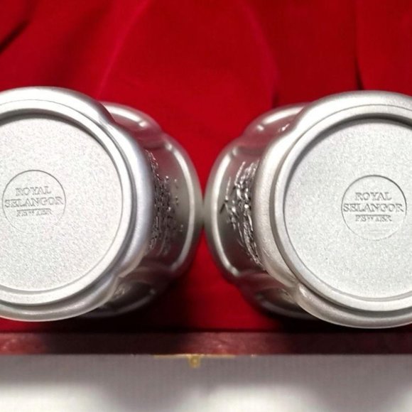 Royal Selangor Pewter Set of 2 Four Seasons Tumblers Cups Beakers New in Box - Picture 11 of 11